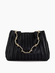 Dune London Black Medium Dominie Pleat Slouch Bag - Image 3 of 6