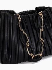 Dune London Black Medium Dominie Pleat Slouch Bag - Image 6 of 6