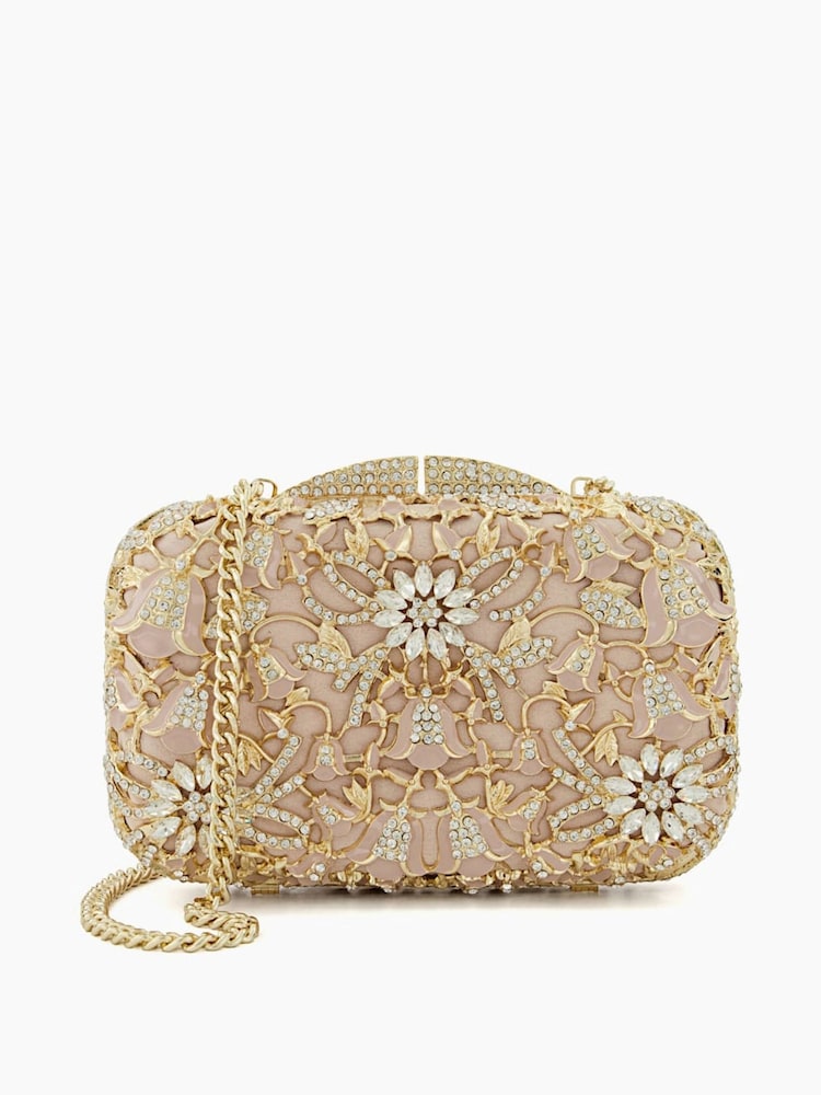 Dune London Nude Pewter Berkeley 30 Years Embellished Bag - Image 1 of 3