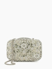 Dune London Gold Berkeley 30 Years Embellished Clutch Bag - Image 1 of 3