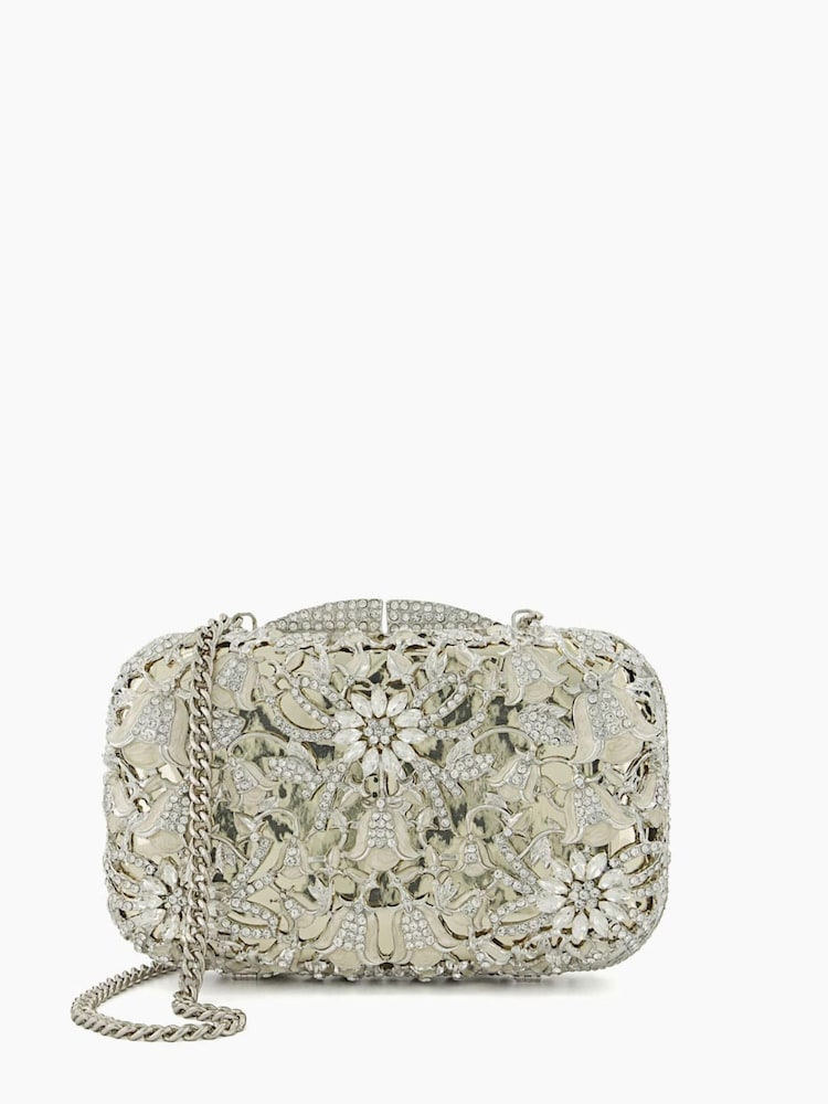 Dune London Gold Berkeley 30 Years Embellished Clutch Bag - Image 1 of 3