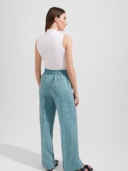 Hobbs Green 100% Linen Mirabel Trousers - Image 2 of 4