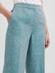 Hobbs Green 100% Linen Mirabel Trousers - Image 3 of 4