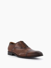 Dune London Brown Secrecy Oxford Toe Cap Lace-Up Shoes - Image 3 of 5
