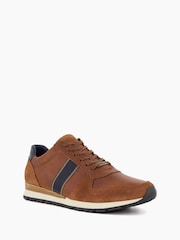 Dune London Brown Standard Fit Treck Stripe Webbing Runner Trainers - Image 4 of 6
