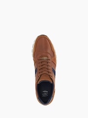 Dune London Brown Standard Fit Treck Stripe Webbing Runner Trainers - Image 6 of 6