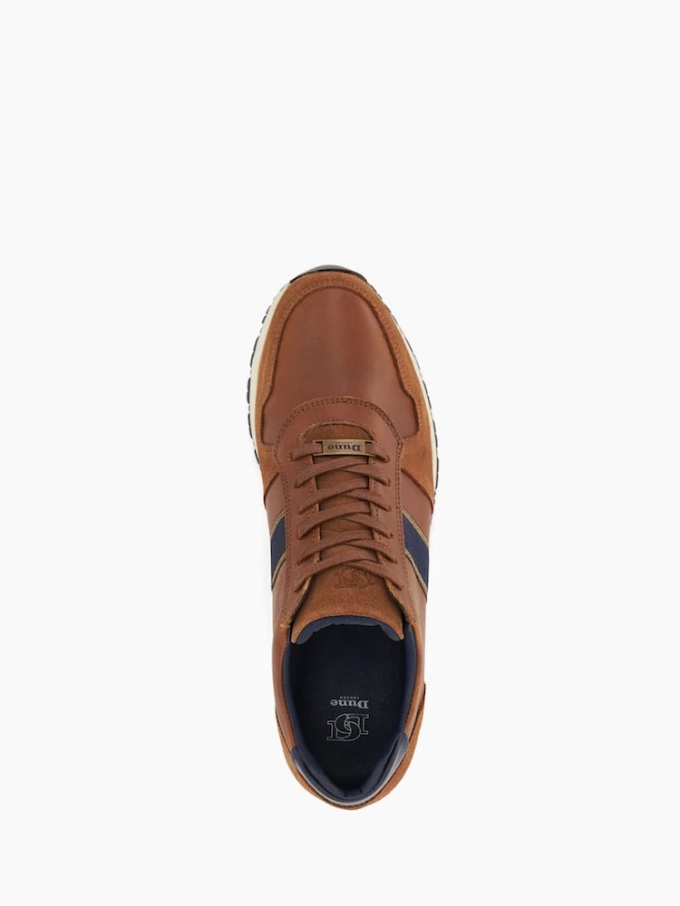 Dune London Brown Standard Fit Treck Stripe Webbing Runner Trainers - Image 6 of 6