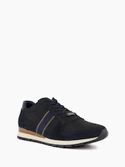 Dune London Blue Standard Fit Treck Stripe Webbing Runner Trainers - Image 4 of 6