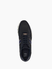 Dune London Blue Standard Fit Treck Stripe Webbing Runner Trainers - Image 6 of 6