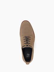 Dune London Beige Punched Plain Barnabey Derby Shoes - Image 4 of 4