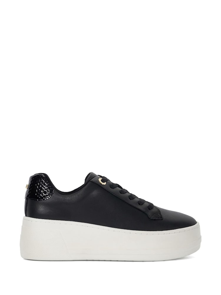 Dune London Black/White Episode Flatform Lace Up Sport Trainers - Image 2 of 5 Dune London Black/White Episode Flatform Lace Up Sport Trainers - Image 2 of 5