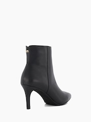 Dune London Black Chrome Obsessive 2 Mid Heel Ankle Boots - Image 4 of 5