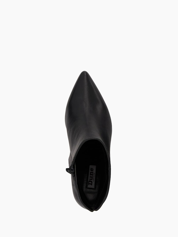 Dune London Black Chrome Obsessive 2 Mid Heel Ankle Boots - Image 5 of 5