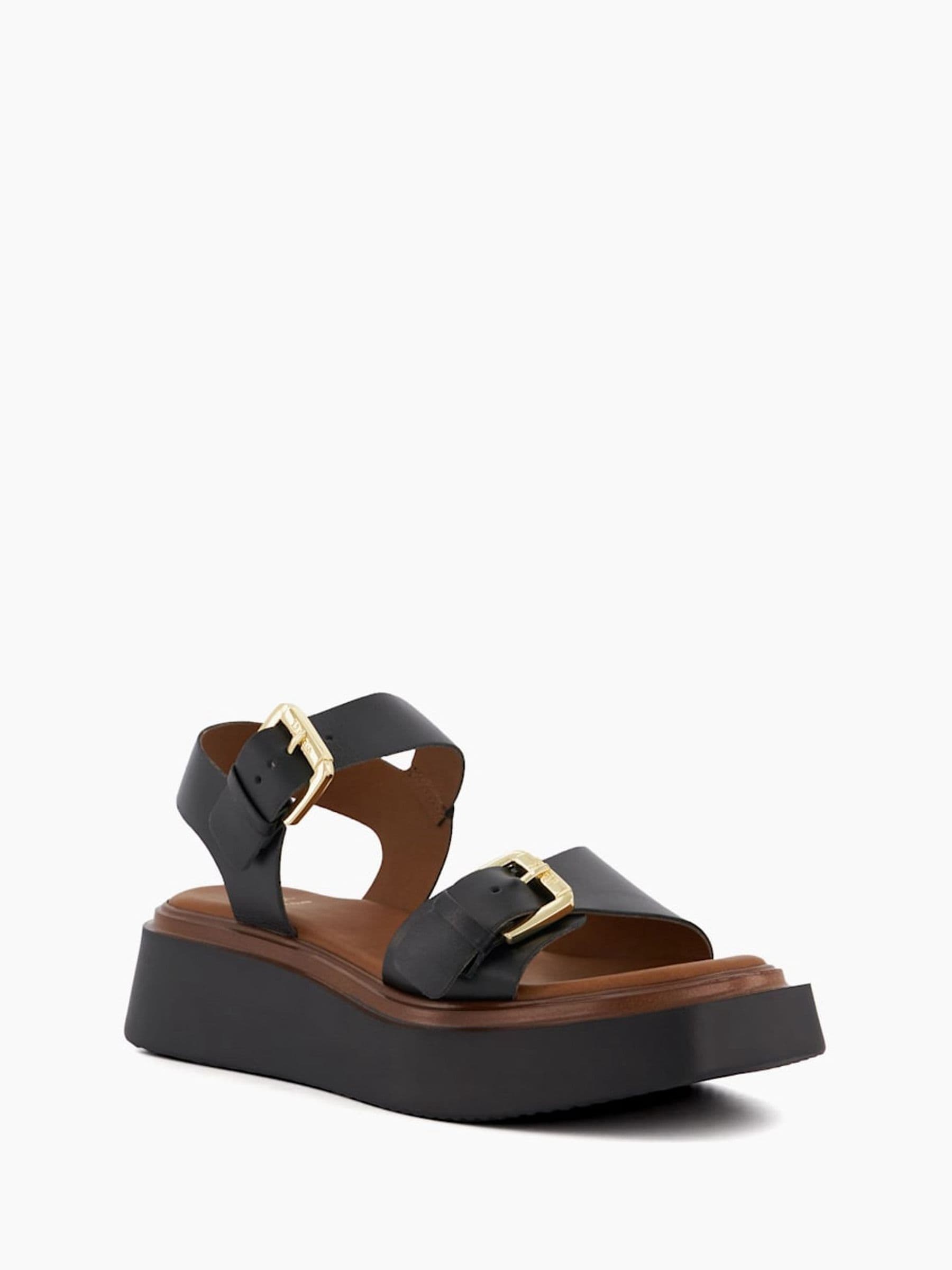 Buy Dune London Black Loells Buckle Flatform Sandals from Next Austria