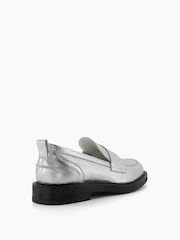Dune London Silver Geeno Classic Penny Loafers - Image 3 of 4
