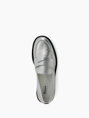Dune London Silver Geeno Classic Penny Loafers - Image 4 of 4