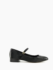 Dune London Black Hipplie Flat Mary Jane Shoes - Image 2 of 5
