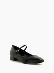 Dune London Black Hipplie Flat Mary Jane Shoes - Image 3 of 5