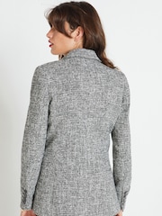 Black/White Double Breasted Sparkle Blazer - Image 4 of 7