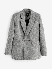 Black/White Double Breasted Sparkle Blazer - Image 6 of 7