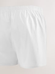 White 4 pack Woven Pure 100% Cotton Boxers - Image 3 of 4