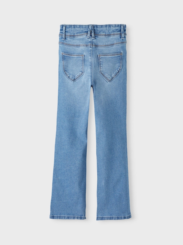 Name It Blue Girls Flare Jeans With Adjustable Waist - Image 4 of 5