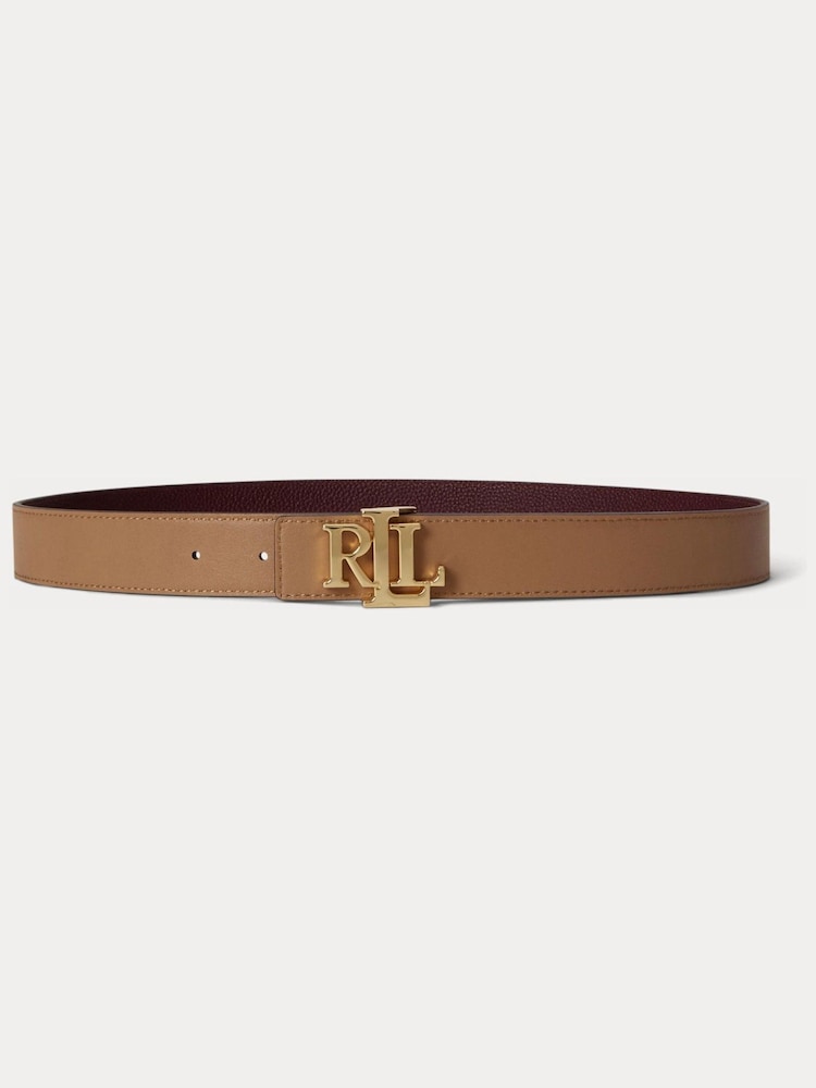 Lauren Ralph Lauren Red Reversible Leather 3cm Logo Buckle Belt - Image 2 of 2
