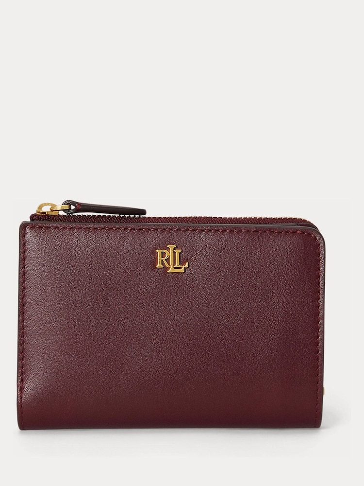 Lauren Ralph Lauren Red Bifold Zip Around Coin Purse - Image 1 of 4 Lauren Ralph Lauren Red Bifold Zip Around Coin Purse - Image 1 of 4