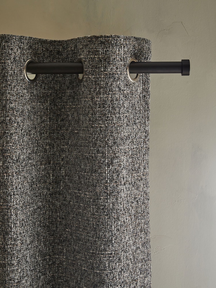 Grey Next Multi Chenille Eyelet Lined Curtains - Image 1 of 6