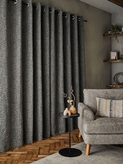 Grey Next Multi Chenille Eyelet Lined Curtains - Image 3 of 6