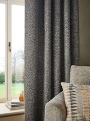Grey Next Multi Chenille Eyelet Lined Curtains - Image 4 of 6