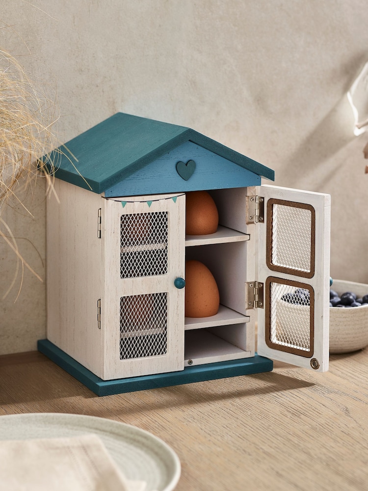 Blue Country Cottage Egg House - Image 1 of 6