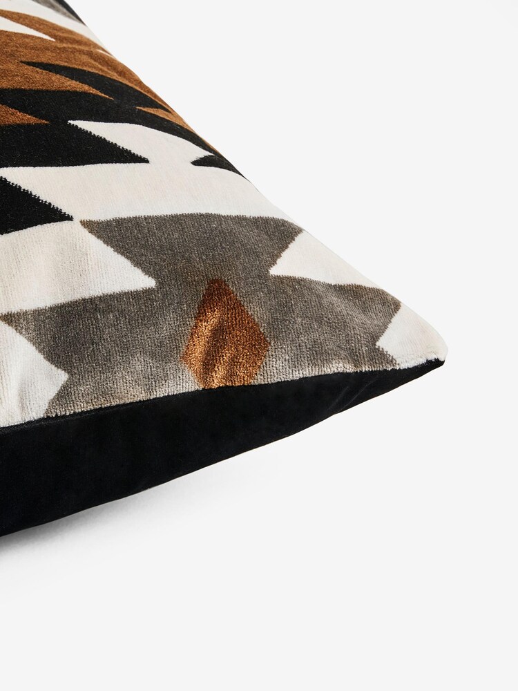 Monochrome Geometric Cushion - Image 4 of 4