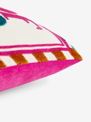 Multi Bright House Of Fun! Cut Velvet Rectangular Cushion - Image 2 of 5
