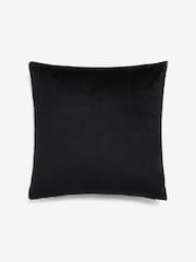 Monochrome 59 x 59cm Retro Cut Velvet Cushion - Image 3 of 5