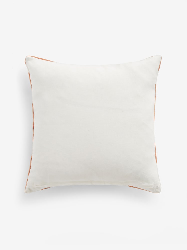 Orange 43 x 43cm Ula Velvet Wiggle Cushion - Image 5 of 6
