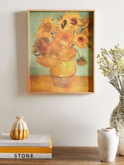Yellow Vincent Van Gogh Sunflowers Framed Canvas Wall Art - Image 1 of 5
