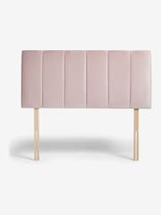 Opulent Velvet Blush Pink Panel Upholstered Headboard - Image 3 of 8