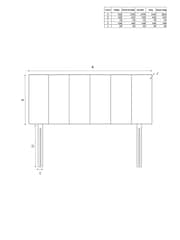 Opulent Velvet Blush Pink Panel Upholstered Headboard - Image 4 of 8