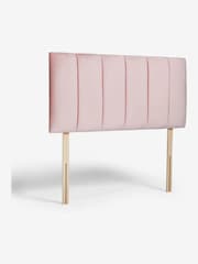 Opulent Velvet Blush Pink Panel Upholstered Headboard - Image 5 of 8
