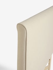 Contemporary Tweed Natural Linen Contemporary Upholstered Headboard - Image 6 of 8