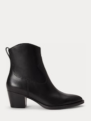 Lauren Ralph Lauren Black Harpher Suede Western Ankle Boots - Image 1 of 4
