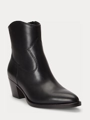 Lauren Ralph Lauren Black Harpher Suede Western Ankle Boots - Image 2 of 4