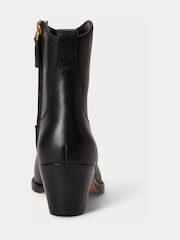 Lauren Ralph Lauren Black Harpher Suede Western Ankle Boots - Image 3 of 4