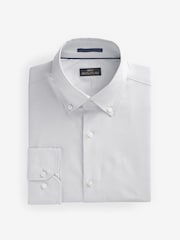 رمادي فاتح - قميص مزركش بأساور كم فردية من مجموعة Signature - Image 5 of 8