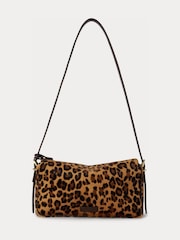 Lauren Ralph Lauren Brown Farrah Soft Leopard Haircalf Shoulder Bag - Image 3 of 5