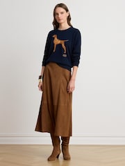 Lauren Ralph Lauren Blue Viszla Intarsia Crew Neck Sweater - Image 5 of 6