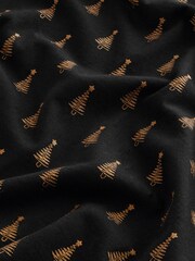 Black/Gold Tree Christmas Print Polo Shirt - Image 7 of 7