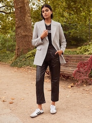 Grey Asymmetric Sparkle Tailored Blazer - Image 2 of 6