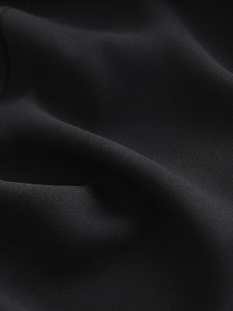 Black Feather Hem Straight Trousers - Image 7 of 7